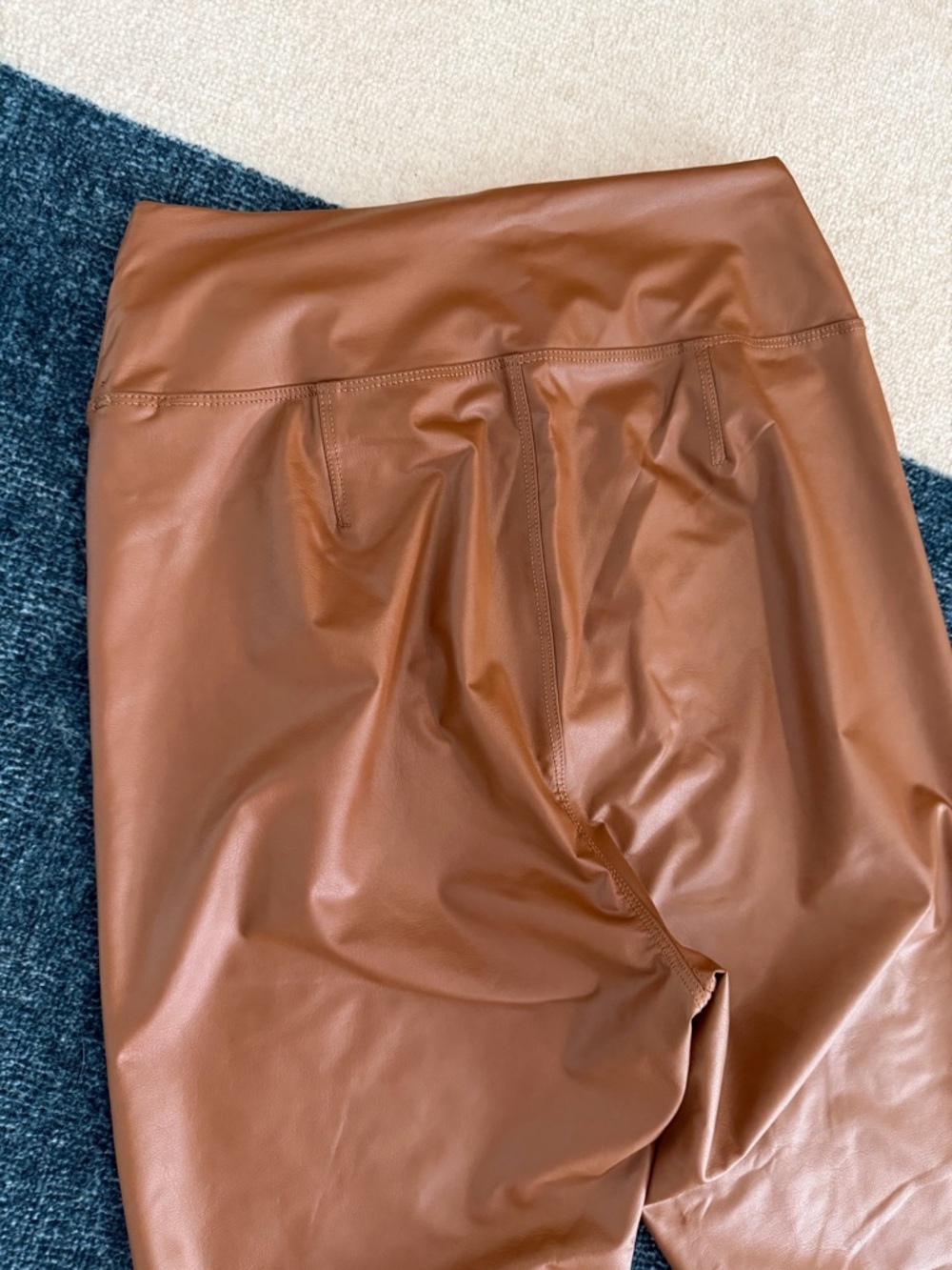 Aerie Offline High-Rise Faux Leather Leggings in Brown - Picture 6 of 11